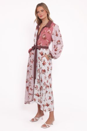 Maiden Long Sleeve Midi Dress – First Blush