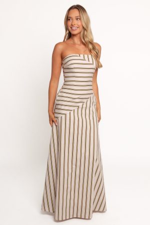 Maliah Maxi Dress – Vory Stripe