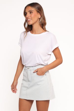 Malibu Mini Skirt – Blue Bell Stripe