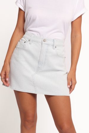 Malibu Mini Skirt – Blue Bell Stripe