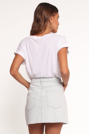 Malibu Mini Skirt – Blue Bell Stripe