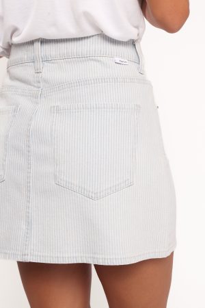 Malibu Mini Skirt – Blue Bell Stripe