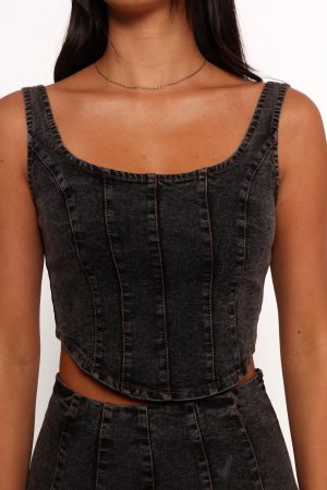 Mara Corset Top – Black