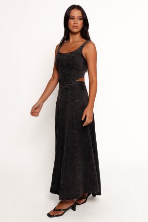 Mara Midi Skirt – Black