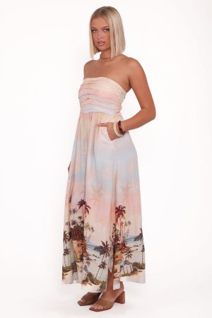 Marcia Midi Dress – Sunset Print