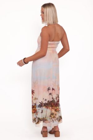 Marcia Midi Dress – Sunset Print