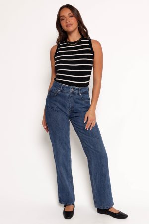 Margot Knit Top – Black Stripe