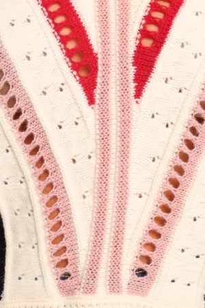 Marie Stripe Knit Sweater – White