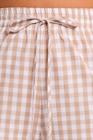 Marina Pant – Beige Gingham