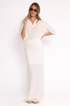 Meera Midi Skirt – White