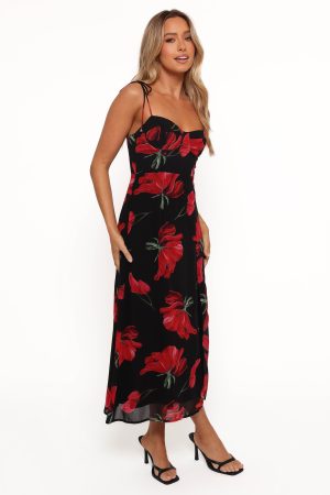 Meg Dress – Black Floral