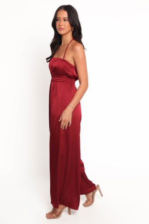 Melanii Jumpsuit – Deep Red