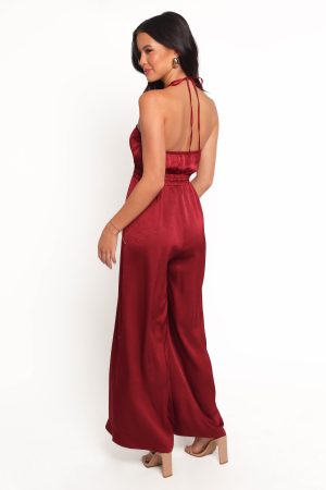 Melanii Jumpsuit – Deep Red