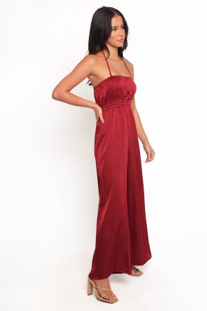 Melanii Jumpsuit – Deep Red
