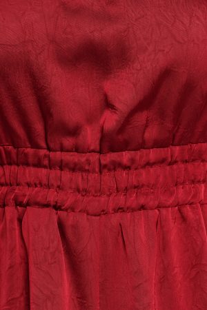 Melanii Jumpsuit – Deep Red