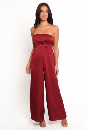 Melanii Jumpsuit – Deep Red