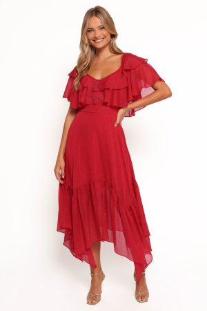 Merida Midi Dress – Red