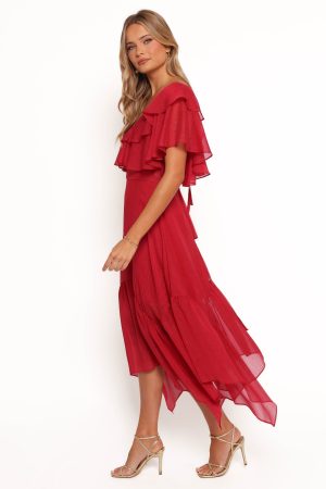 Merida Midi Dress – Red