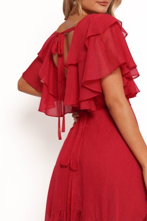Merida Midi Dress – Red