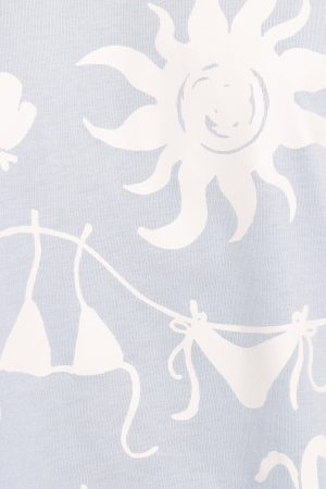 Mia Graphic Tee – Blue Soleil