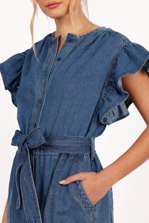 Mia Romper – Medium Denim