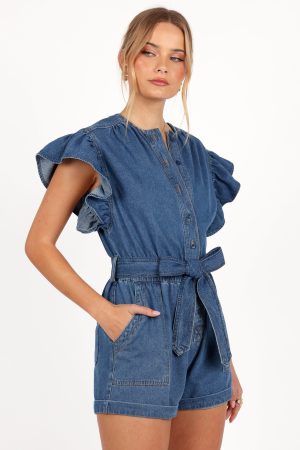 Mia Romper – Medium Denim
