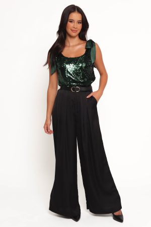 Miah Sequin Top – Emerald