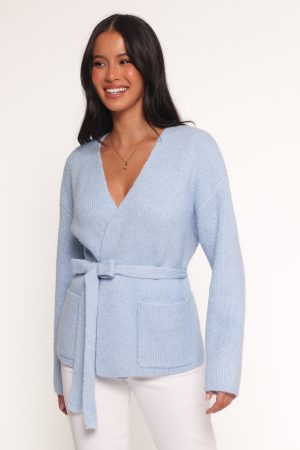 Mika Wrap Cardigan – Blue