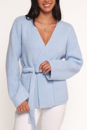 Mika Wrap Cardigan – Blue