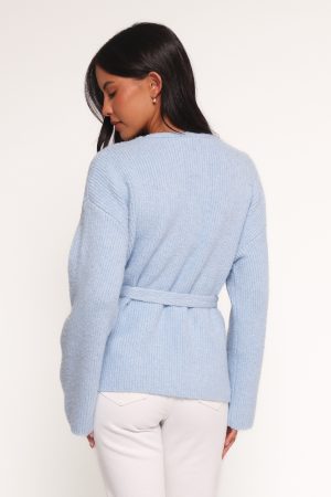 Mika Wrap Cardigan – Blue