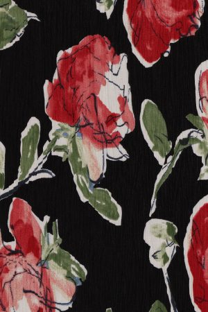 Minelli Pleat Midi Skirt – Black Rose