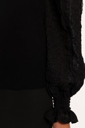 Misah Long Sleeve Top – Black