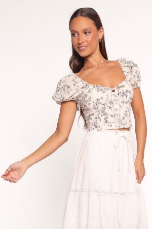 Monira Top – Brown Ivory