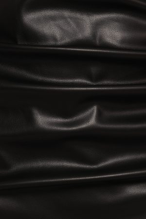 Morby Faux Leather Mini Dress – Black