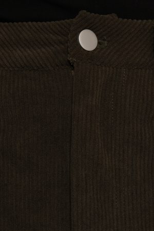 Myra Corduroy Midi Skirt – Olive