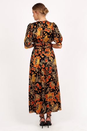 Nadalyn Midi Dress – Black/Multi