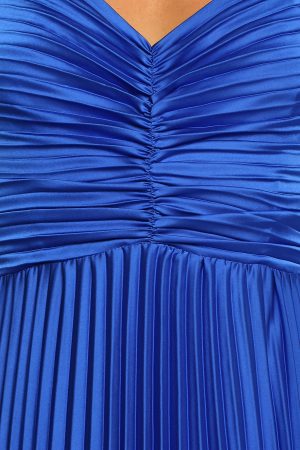 Naira Pleated Maxi Dress – Blue