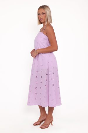 Narcissa Strapless Maxi Dress – Lilac
