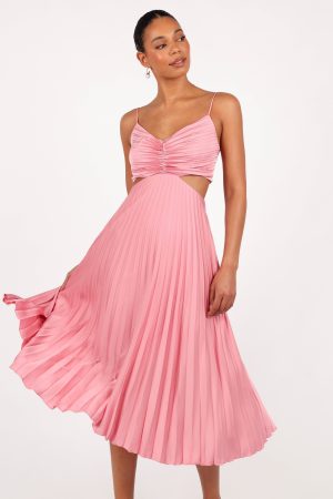 Niamh Midi Dress – Poppy Pink