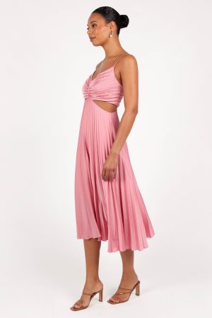 Niamh Midi Dress – Poppy Pink