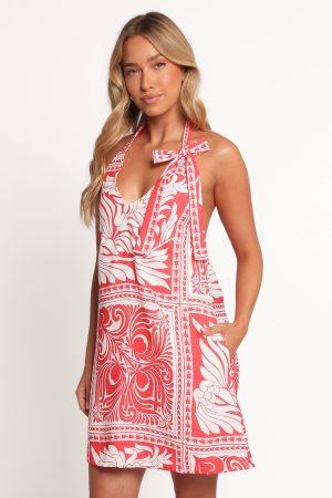 Nicoletta Mini Dress – Red