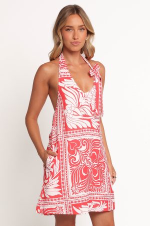 Nicoletta Mini Dress – Red