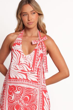 Nicoletta Mini Dress – Red