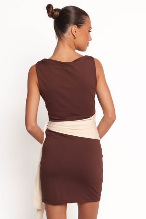 Nicosia Mini Dress – Brown