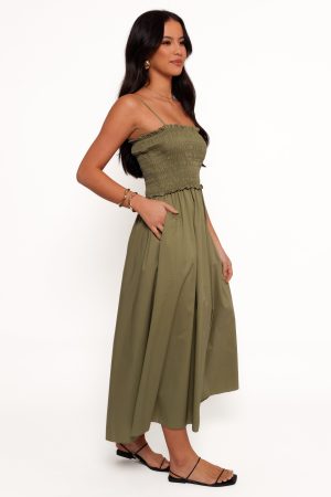 Nigella Maxi Dress – Olive Green