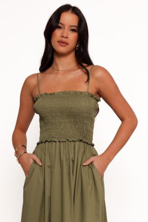 Nigella Maxi Dress – Olive Green