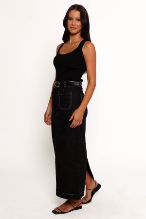 Nikko Midi Skirt – Black