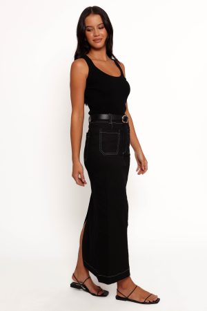 Nikko Midi Skirt – Black