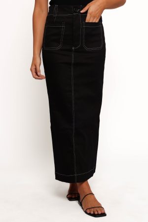 Nikko Midi Skirt – Black