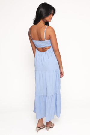 Nina Maxi Dress – Dusty Blue